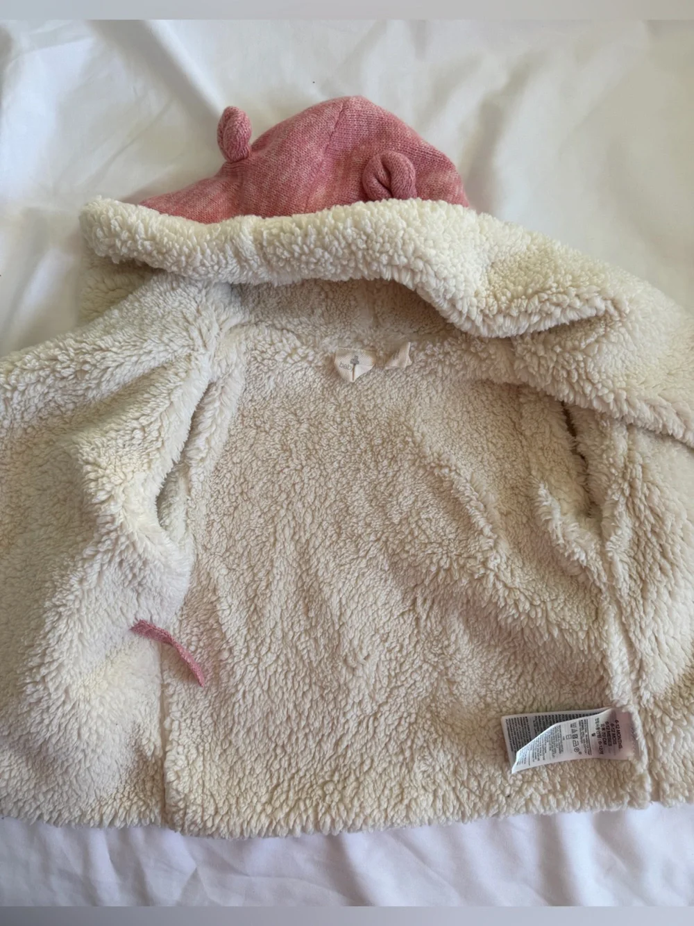 Baby gap baby girl cozy Sherpa-Lined Pink Jacket size 6-12m